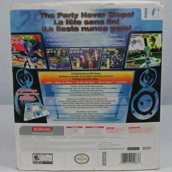 Dance Dance Revolution Hottest Party 2 Nintendo Wii Bundle with Dance Pad Mat - Picture 3 of 3